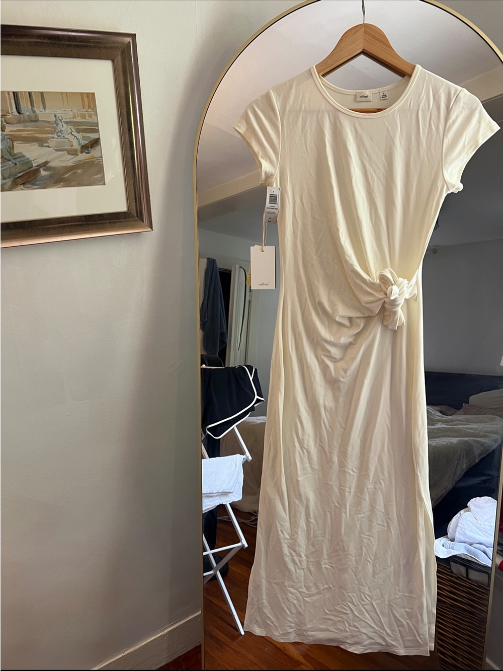 Wilfred Cream Short-Sleeve Tee Dress